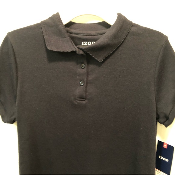 Izod Approved Schoolwear Golf Uniform Short Sleeve Girls Polo Navy XL (16) - Picture 8 of 16